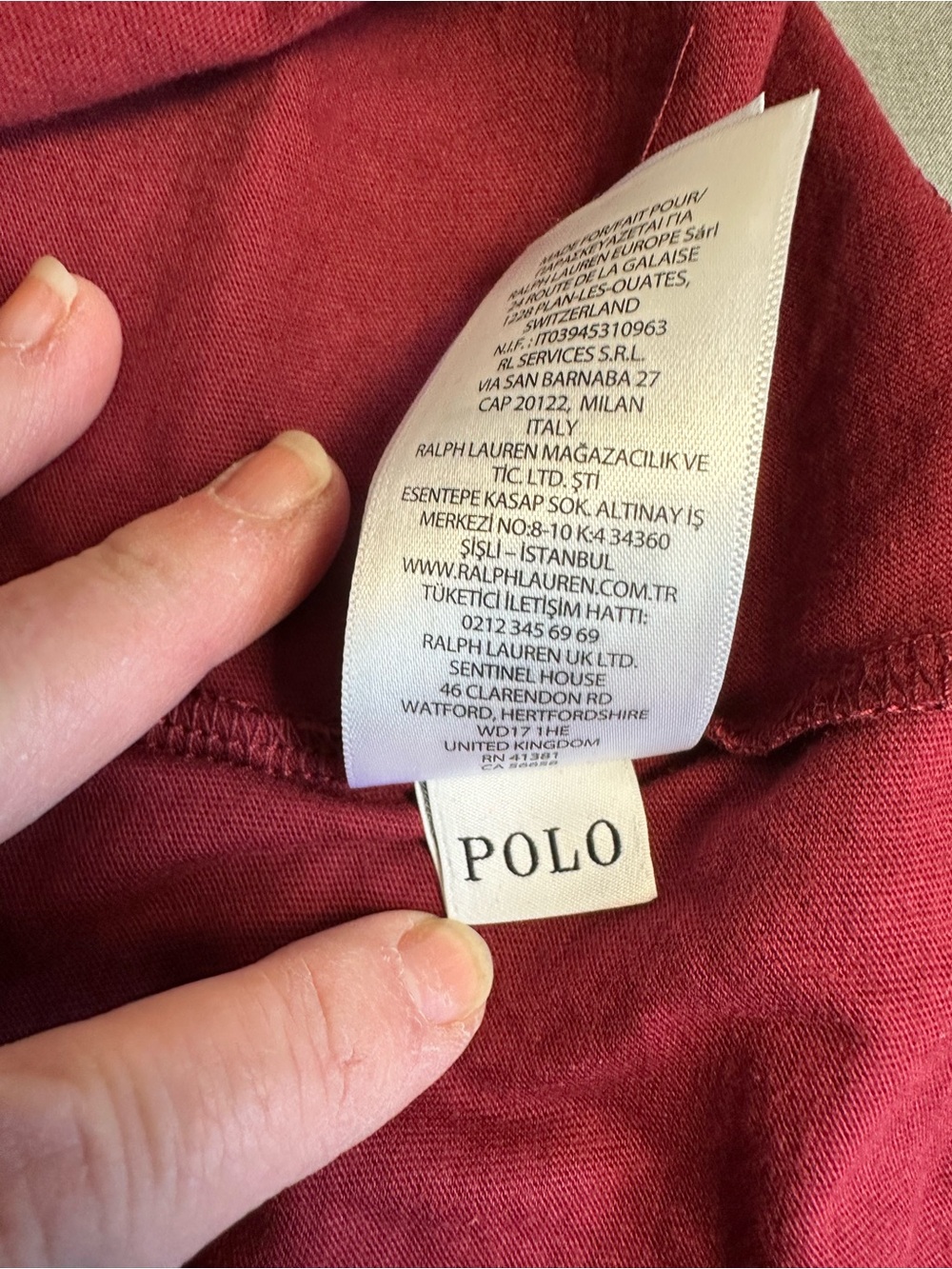 NWT Polo Ralph Lauren Maroon Crewneck T-Shirt Blue Pony XXL - Picture 12 of 14
